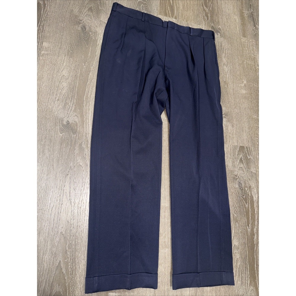 80s VTG Polo Ralph Lauren 37x30 100% Wool Cuffed Pleated Pants Suspender USA